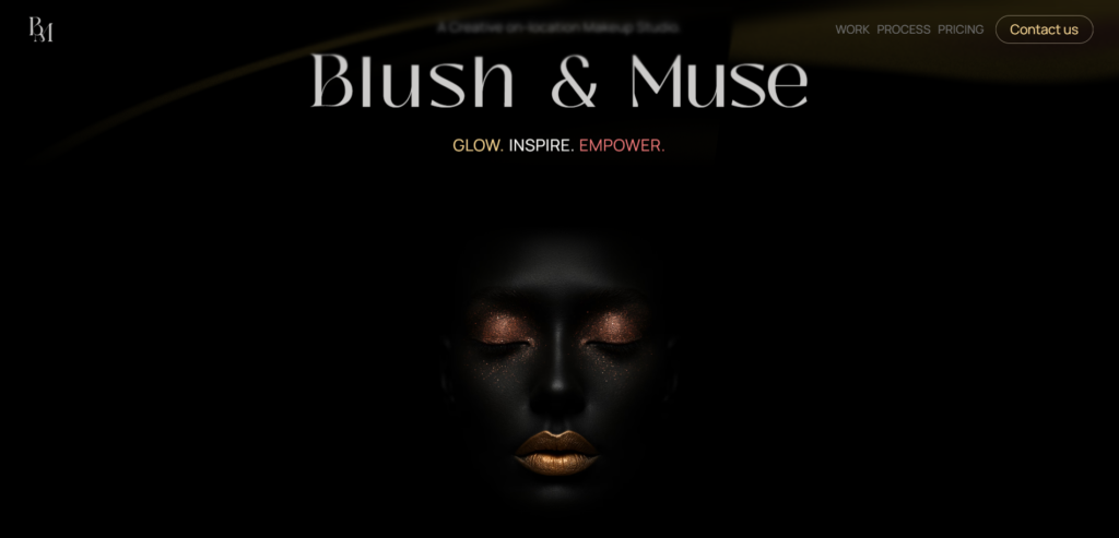 blush&muse web development website