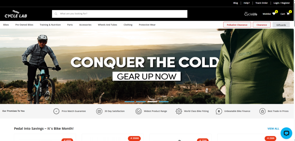 cyclelab ecommerce web development website